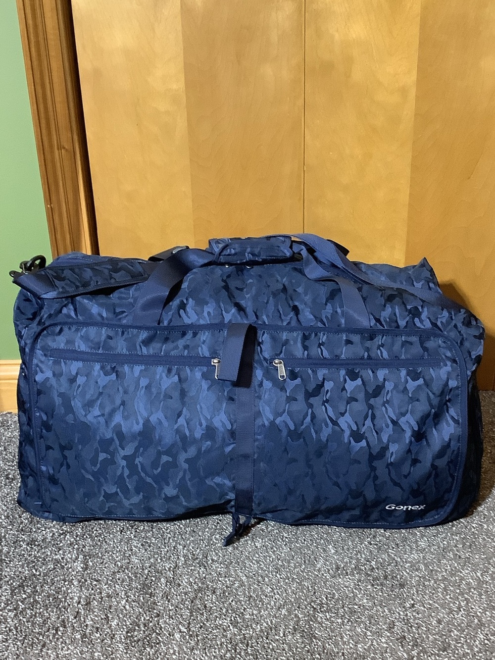 Gonex navy large collapsible duffle bag